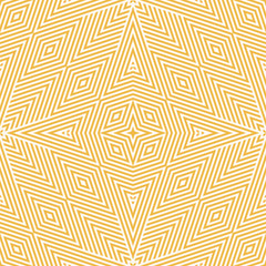 Yellow geometric lines seamless pattern. Modern stylish vector linear background