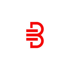B letter initial icon logo design