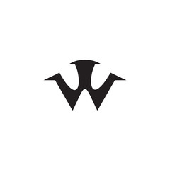 W letter initial icon logo design vector template