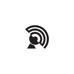 Signal wave icon logo design vector illustration template