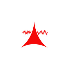Obraz premium Signal wave icon logo design vector illustration template