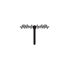 Signal wave icon logo design vector illustration template