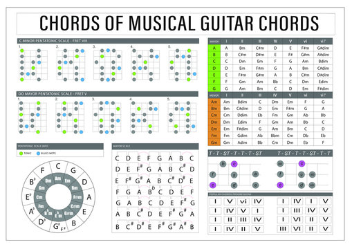 Guitar Scales and Tips Board Poster