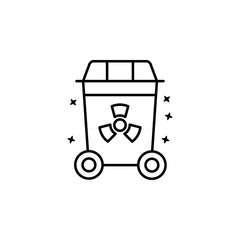 Nuclear waste sewage icon. Simple line outline vector of nuclear energy icons for ui and ux website or mobile application