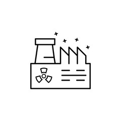 Industry nuclear factory icon. Simple line outline vector of nuclear energy icons for ui and ux website or mobile application