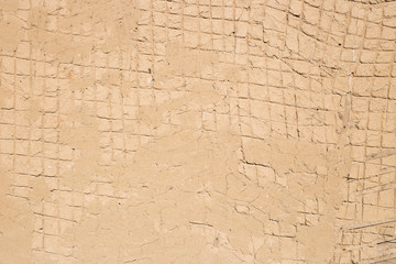 The texture of clay walls
