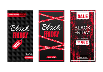 Black Friday Sale Advertising promotion banner or flyer