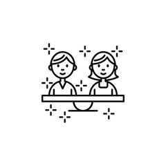 Gender equality man woman libra icon. Element of no government organisation icon