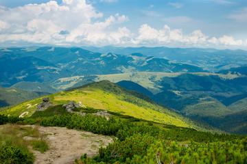 Amaizing Landscape from the Top of the Carpathian Mountains
