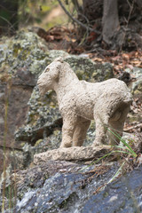 A ceramic goat as decoration