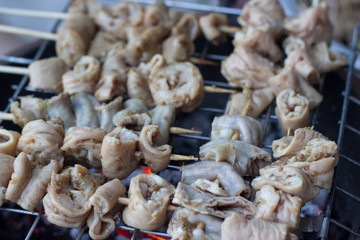 Grilled Pork Intestine thai style