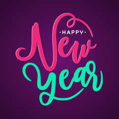 Obraz premium Happy New Year greeting card or background letter