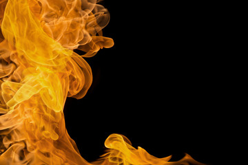 Abstract image, the image of a burning and fiery flame For background