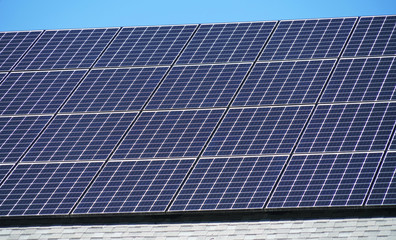 solar panel installed on the house roof