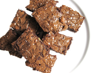 Brownie on white plate