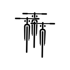 fun bike icon in trendy flat design