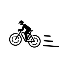 Fototapeta na wymiar fun bike icon in trendy flat design