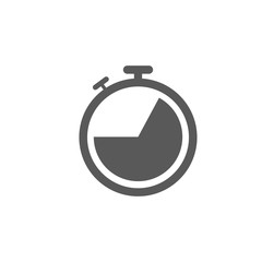Stopwatch icon vector isolated on white background. time symbol for your design, logo, application, UI.