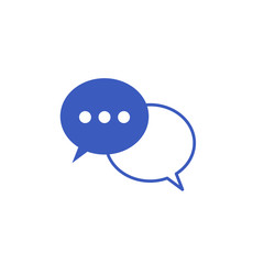 Speech bubble icon vector isolated on white background.