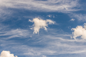colorful dramatic sky with cloud at sunset