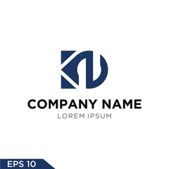 Logo design Inspiration for companies from the initial letters logo  KN and K icon map	