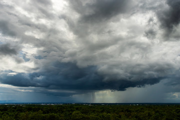 Obraz na płótnie Canvas thunder storm sky Rain clouds
