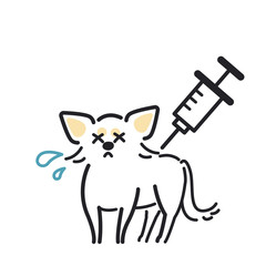 注射　犬　嫌がる　チワワ