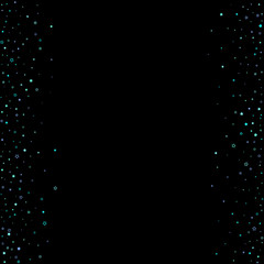 Blue, cyan, turquoise glitter stars, confetti.