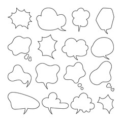 Speech bubble shaped banners