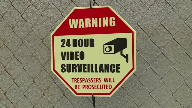24 HOUR VIDEO SURVEILLANCE SIGN WARNING