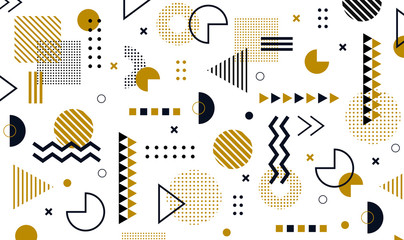 Mega set of memphis design elements, template for your project. Big colorful vector collection