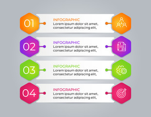 Abstract infographics steps template. Vector illustration. Can use for workflow layout, data, banner, business, presentation