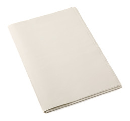 Mockup of Business Newspaper blank with empty space for news text isolated on white background