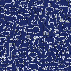 Obraz premium アニマルシルエット柄