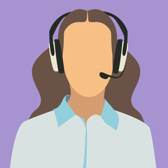 Avatar of call center operator Girl