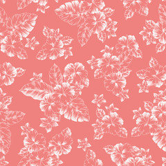 単色ハイビスカスの柄 © daicokuebisu