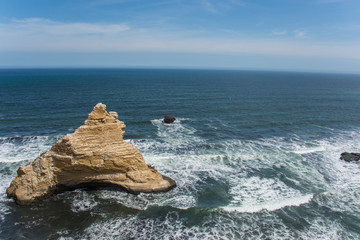 The famous Cathedral rock formation, which is broken from the mainland only recently (National Reserve Paracas)