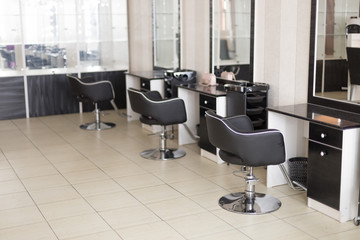 interior of a modern hairdressing salon