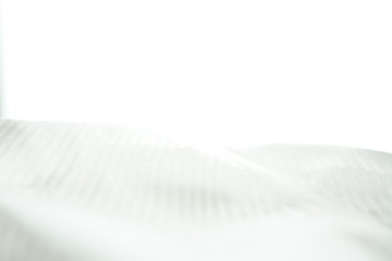 White mountain plastic on white background, white colour abstract background,