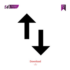 Outline Black import-export-arrows  icon vector isolated on white background. Graphic design, material-design icon, mobile application, logo, user interface. EPS 10 format vector