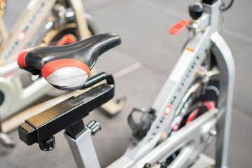Exercise bike cushions in the fitness room