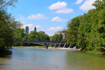 Isar River in Munich, Germany