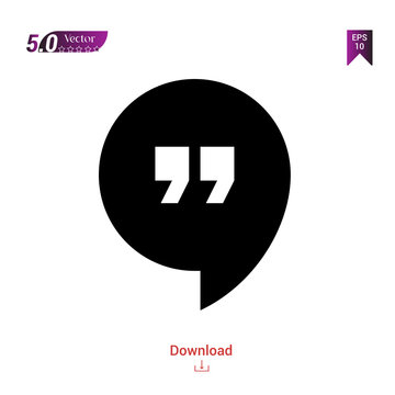 Outline Black google-hangouts-logo icon vector isolated on white background. Graphic design, material-design icon, mobile application, logo, user interface. EPS 10 format vector