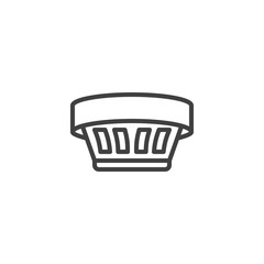 Dome CCTV line icon. Surveillance camera linear style sign for mobile concept and web design. Security camera outline vector icon. Symbol, logo illustration. Vector graphics