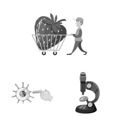 Vector design of transgenic and organic logo. Set of transgenic and synthetic vector icon for stock.