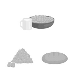 Vector illustration of agriculture and nutrition sign. Set of agriculture and vegetable vector icon for stock.