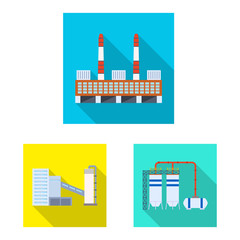 Obraz premium Vector design of architecture and technology icon. Set of architecture and building vector icon for stock.