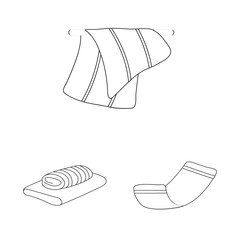 Isolated object of fabric and hygiene logo. Set of fabric and bathroom vector icon for stock.