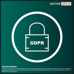 GDPR Security Lock Icon For Your Design,websites and projects.