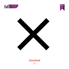 Obraz premium Outline Black close-button icon vector isolated on white background. Graphic design, material-design icon, mobile application, logo, user interface. EPS 10 format vector